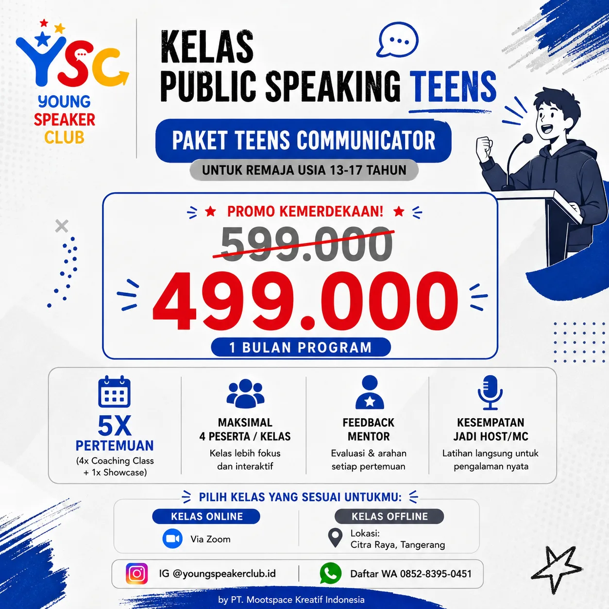 Paket Teens Starter Rp 699.000 usia 13&ndash;17 tahun